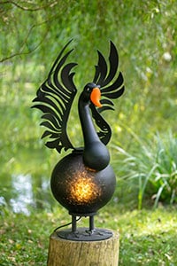 Borowski Lichtobjekt schwarzer Schwan HEKTOR